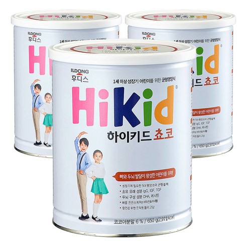 일동후디스 하이키드 쵸코, 코코아맛, 650g, 3개