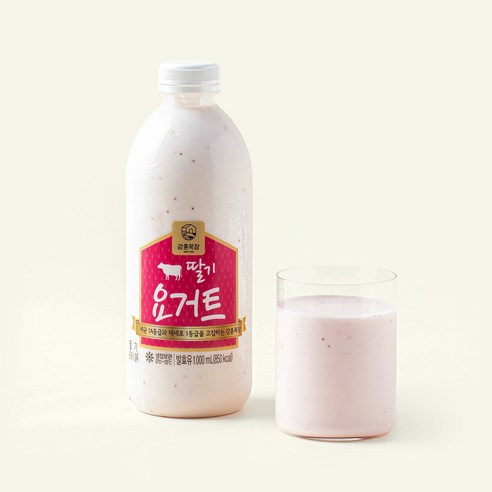 강훈목장 수제요거트 딸기, 1L, 1개입, 1개