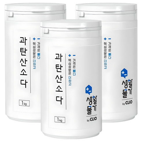 크리오 생활물가 과탄산소다 다목적 세정제, 1kg, 3개
