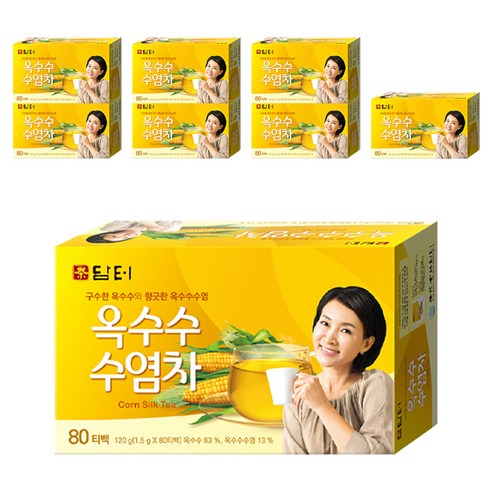 담터 옥수수 수염차, 1.5g, 80개입, 8개