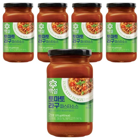 백설 토마토 라구 파스타 소스, 375g, 5개