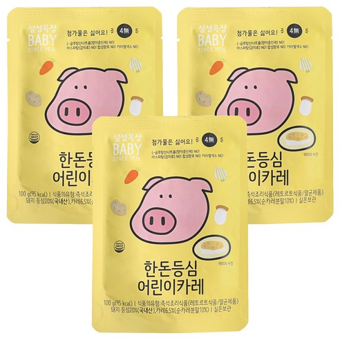 설성목장 한돈 등심 어린이 카레 100g, 3개