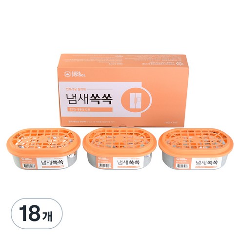 소다스쿨 반복사용 냄새쏙쏙 탈취제 선물세트, 300g, 18개