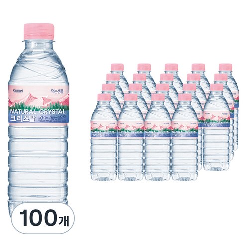 크리스탈 생수, 500ml, 100개