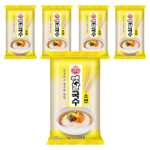 오뚜기옛날 국수 소면, 1.5kg, 5개