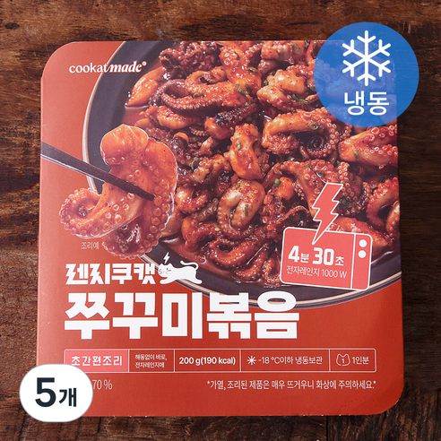 쿠캣 쭈꾸미볶음 (냉동), 200g, 5개