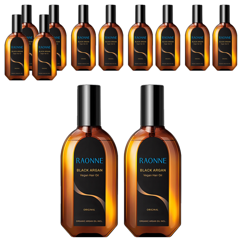 [비건뷰티] 라온느 블랙 아르간 헤어오일, 100ml, 12개