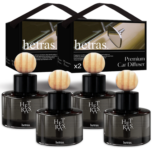 헤트라스 프리미엄 차량용 디퓨저 77ml x 2p + 리본끈 선물세트, 블랙체리향, 2세트