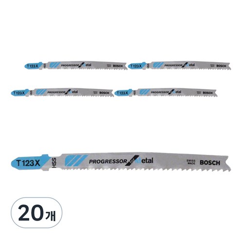 보쉬 철재용직쏘날 T-123X C5051629, 20개