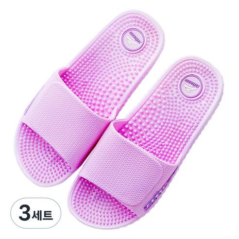 언헤브 패셔너블 지압 슬리퍼 세트 240, 03 퍼플, 3세트