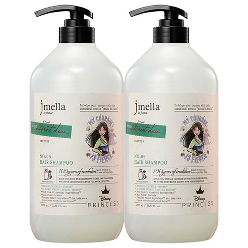 제이멜라 인 프랑스 디즈니 포레스트 듀 헤어 퍼퓸샴푸 아로마틱 그린향, 1000ml, 2개