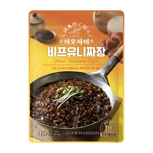 차오차이 비프 유니짜장, 180g, 1개