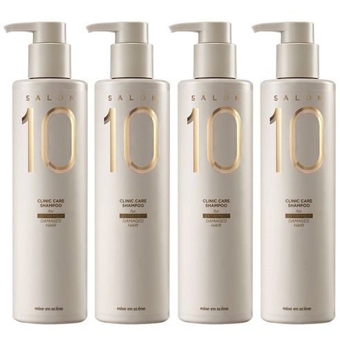 미쟝센 살롱 10 단백질 샴푸 극손상 모발용, 500ml, 4개