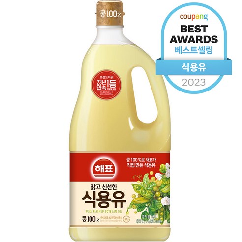 해표 식용유, 1.8L, 1병