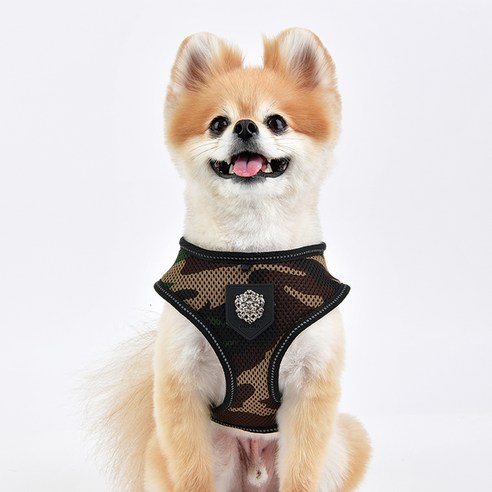 퍼피아 올치 강아지 빛 반사 코지 하네스 A형, 카모