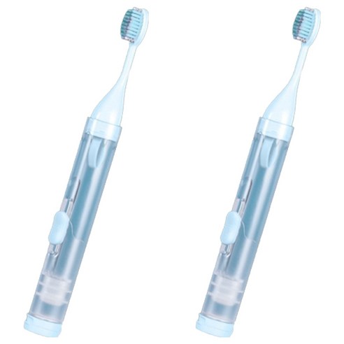 미빌 컴포트 교정용 칫솔 치약 올인원 키트 본품 스카이블루, 2개