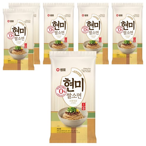 샘표 현미 쌀소면, 800g, 6개