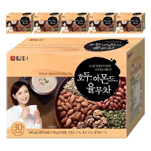 담터 호두 아몬드 율무차, 18g, 30개입, 6개