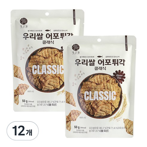 강고집 우리쌀 어포튀각 클래식, 12개, 50g