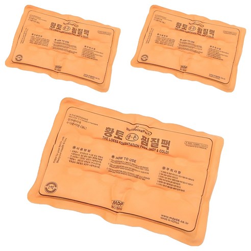 엠디프라임 황토 냉온 찜질팩, 3개