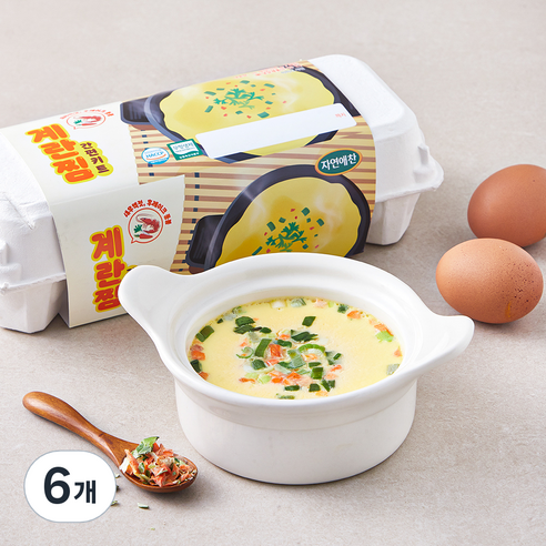자연애찬 무항생제 인증 계란찜 간편키트 10구, 556g, 6개