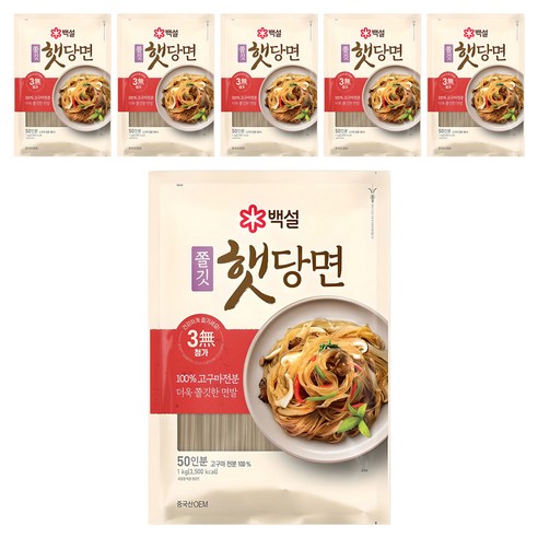 백설 햇당면, 1kg, 6개