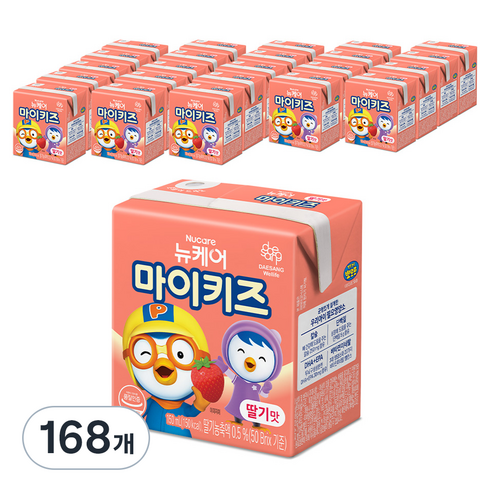 마이키즈 딸기맛, 168개, 150ml