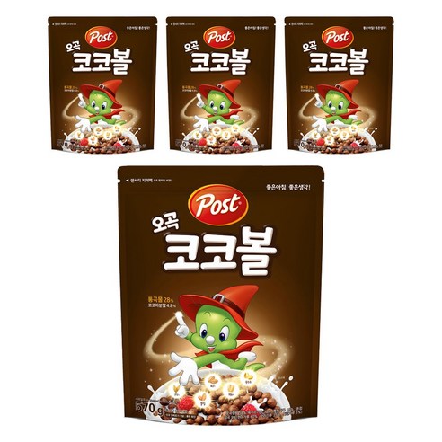 동서 포스트 오곡 코코볼, 570g, 4개