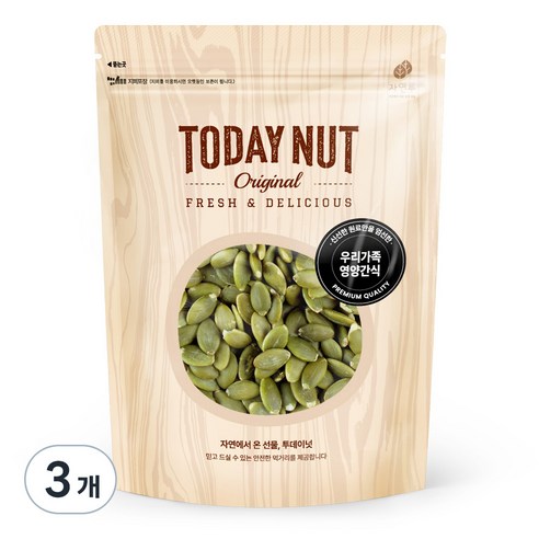 투데이넛 호박씨, 330g, 3개