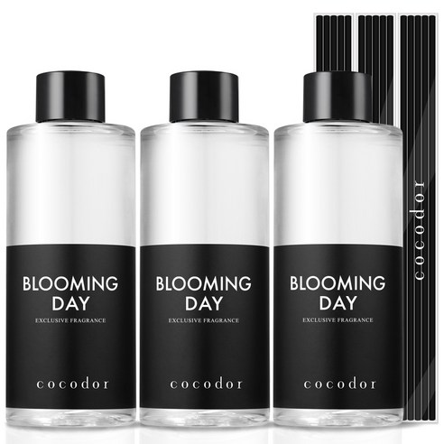 코코도르 디퓨저 리필액 + 리드스틱 5P, 블루밍데이, 200ml, 3개