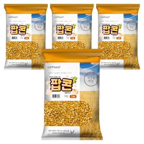 대구농산 건강한밥상 팝콘용 옥수수, 1kg, 4개