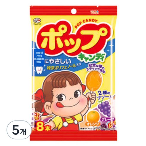 후지야 팝 캔디, 5개, 48g