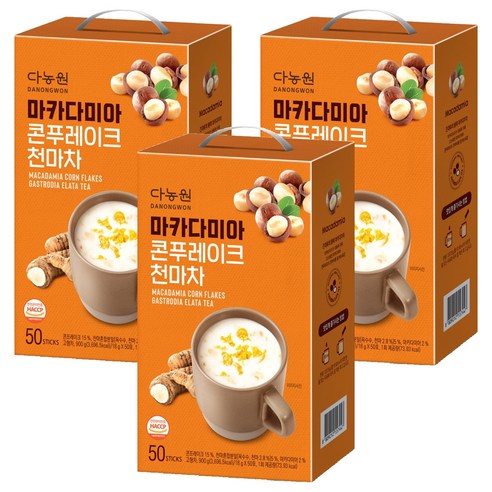 다농원 마카다미아 콘푸레이크 천마차, 18g, 50개입, 3개