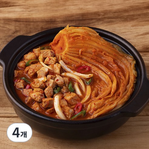 프레시지 흑돈가 제주 흑돼지 묵은지찜 밀키트 2인분, 460g, 4개
