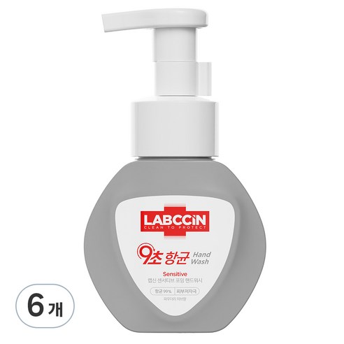 랩신 센서티브 포밍 핸드워시 파우더리 허브향, 250ml, 6개
