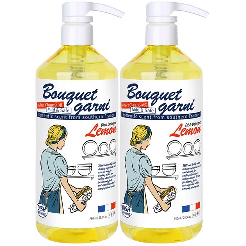 부케가르니 에코 주방세제 레몬향, 750ml, 2개