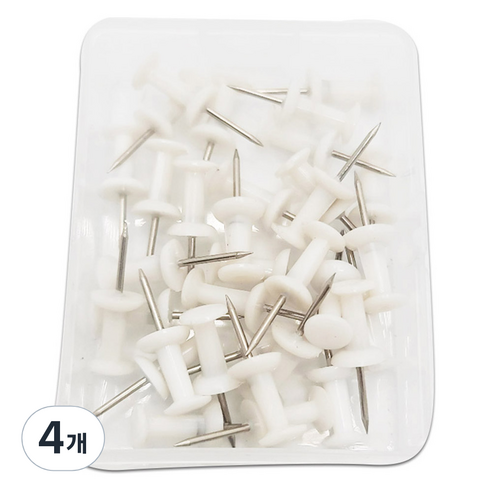 마다꾸미 압정 화이트, 4개, 30개입