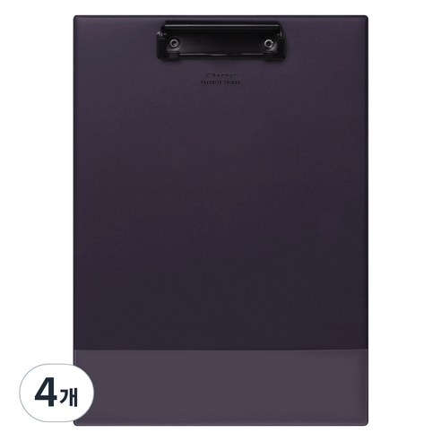 데얼스 A4 클립보드, 4개, 딥퍼플