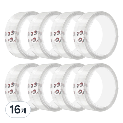 신흥 스네이크 나노 다용도 실리콘 양면 테이프 3cm x 1m, 16개