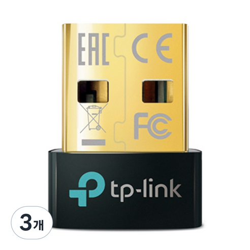 티피링크 블루투스 5.4 나노 USB 어댑터, UB500, 혼합색상, 3개