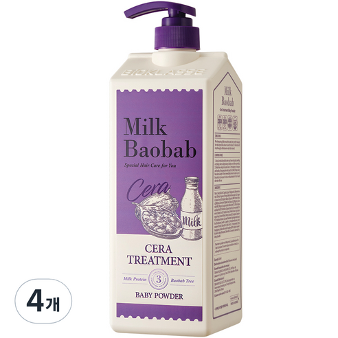 밀크바오밥 세라 트리트먼트 베이비파우더, 4개, 1200ml
