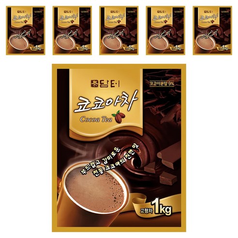 담터 코코아차 분말, 1kg, 6개, 1개입