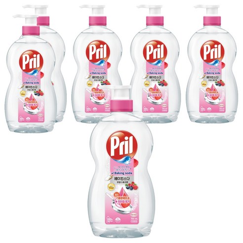 프릴 시크릿오브 베이킹소다 주방세제 와일드베리향, 700ml, 6개