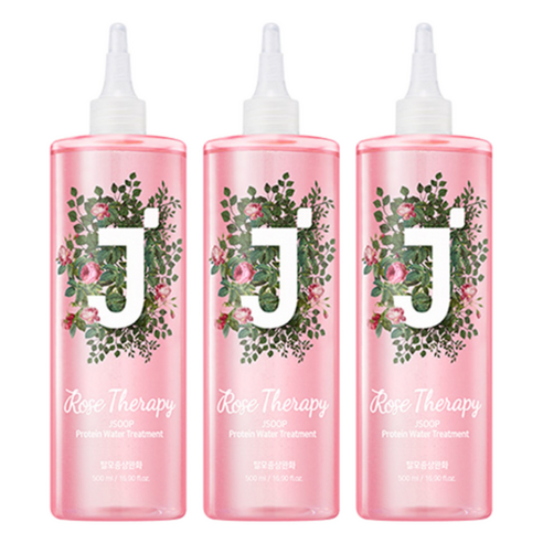 제이숲 단백질 워터 로즈테라피 트리트먼트, 500ml, 3개