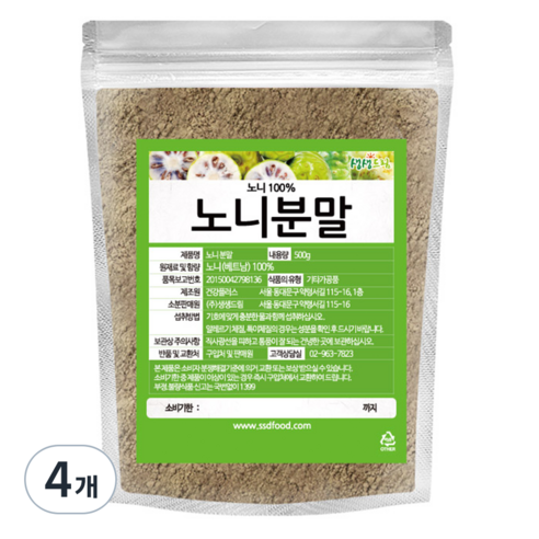 생생드림 노니 분말, 4개, 500g