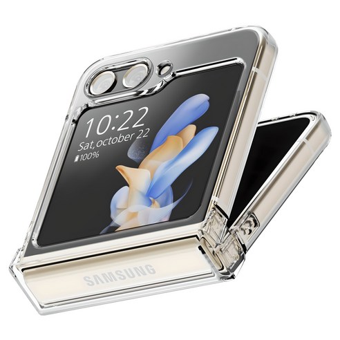 갤럭시 Z 플립을 위한 투명한 갑옷, 누아트 어센틱클리어 힌지 보호 하드케이스 사용 후기 z플립5힌지케이스