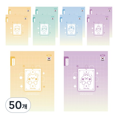 펜피아 1000 10칸 국어 초등 제본노트, 랜덤발송, 50개