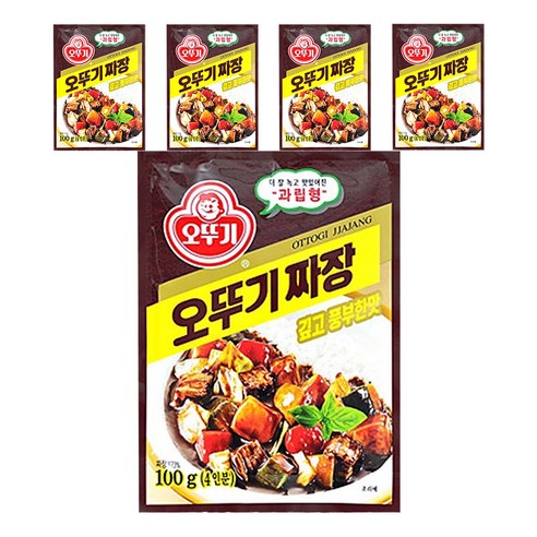 오뚜기 짜장 깊고 풍부한맛, 100g, 5개