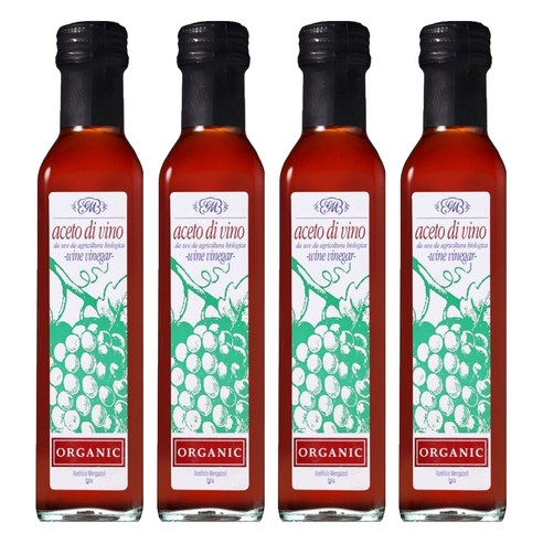 멩가졸리 유기농 레드 와인 비네가, 250ml, 4개