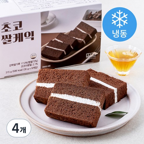 떡편 초코 쌀케익 (냉동), 35g, 9개입, 4개
